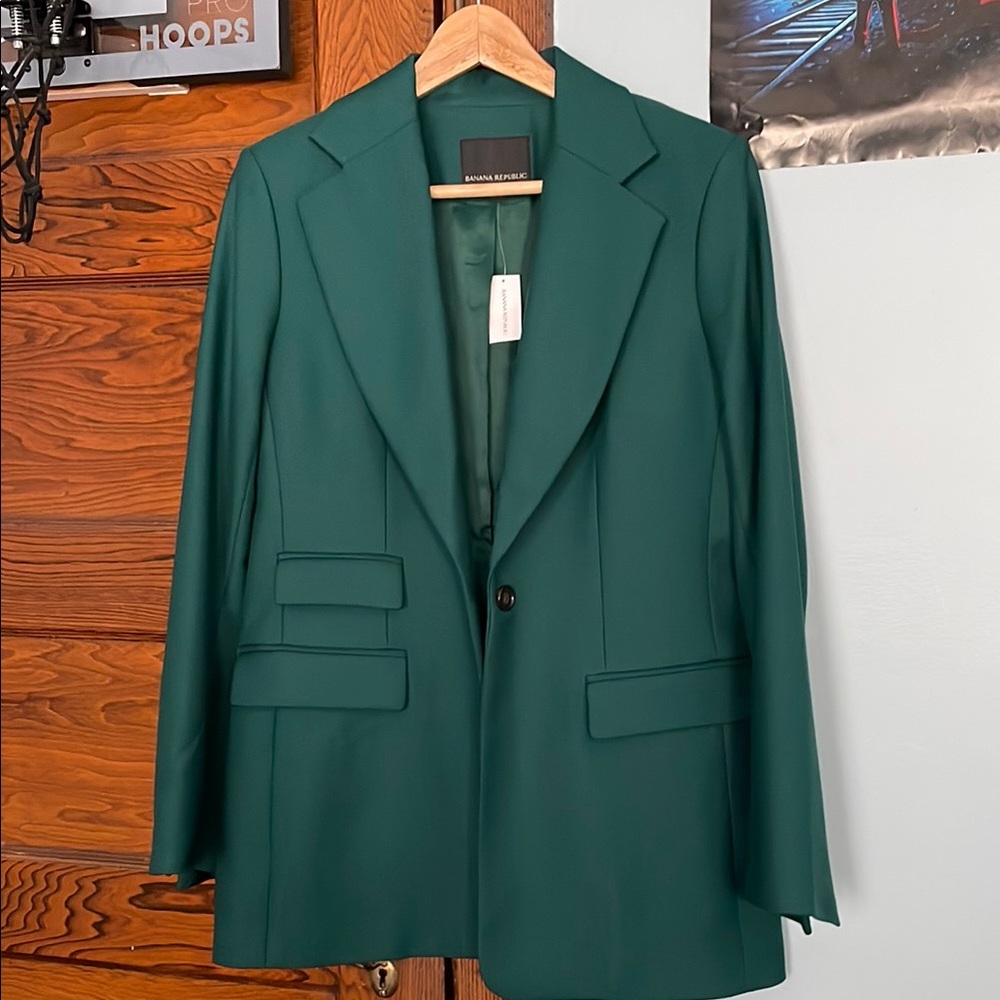 Green Blazer by Banana Republic